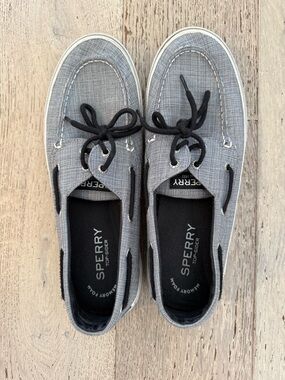 Sperry Men's Gray Canvas Boat Shoes